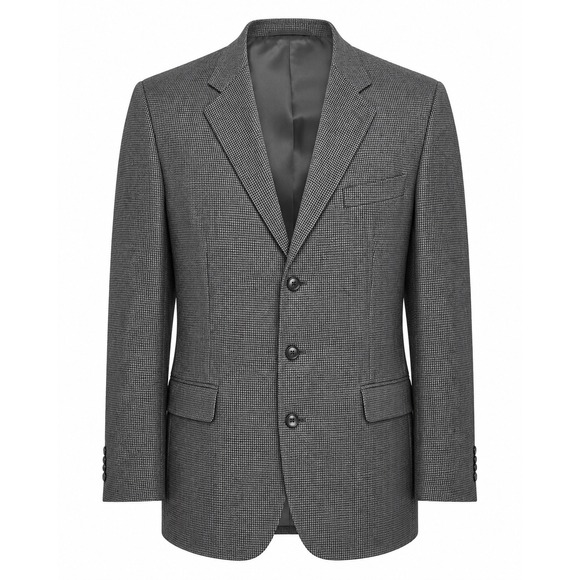 Oscar de la Renta Other - Oscar de la Renta Mens 42L Wool Sport Coat‎ Blazer Grey Houndstooth 3-Button